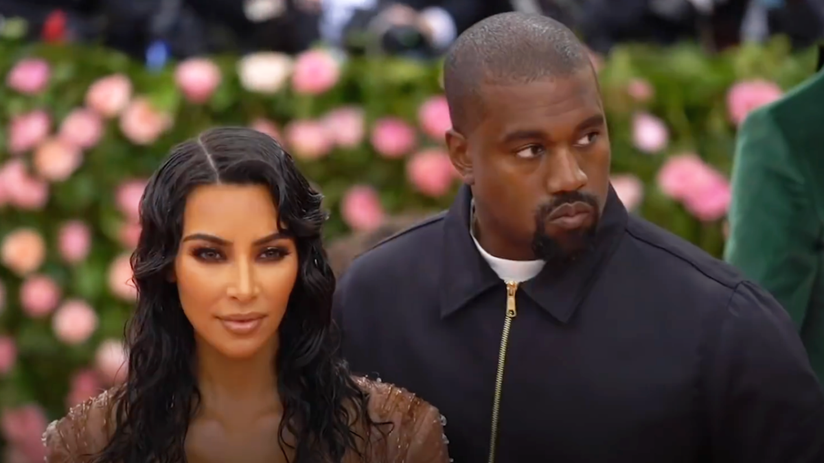 American rapper Kanye West and socialite Kim Kardashian pose together at the red carpet of the Met Gala in 2019. May 2018. Commons