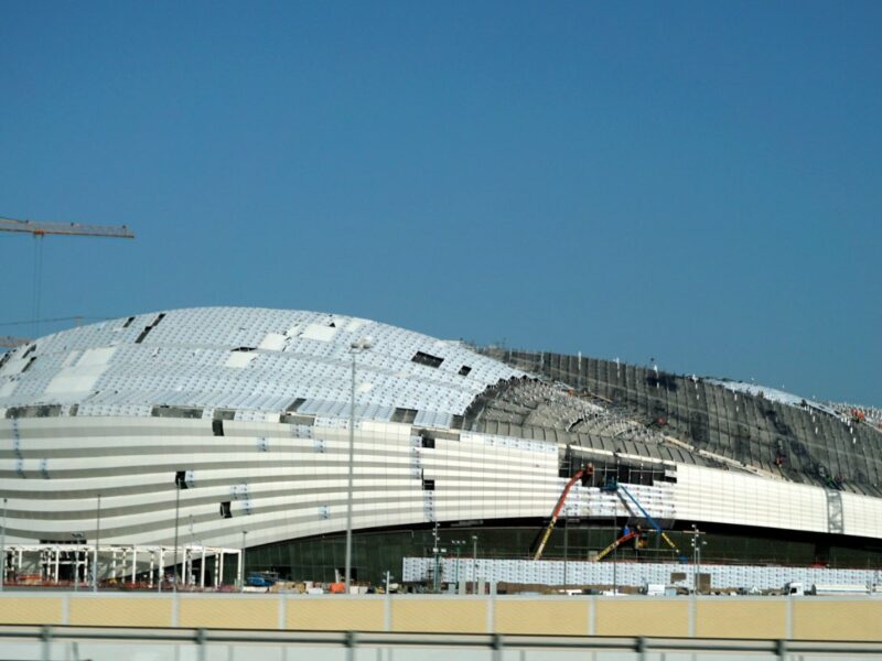 Al Wakrah Stadium - Doha, Qatar. Photo by: Matt Kieffer, Flickr, https://creativecommons.org/licenses/by-sa/2.0/