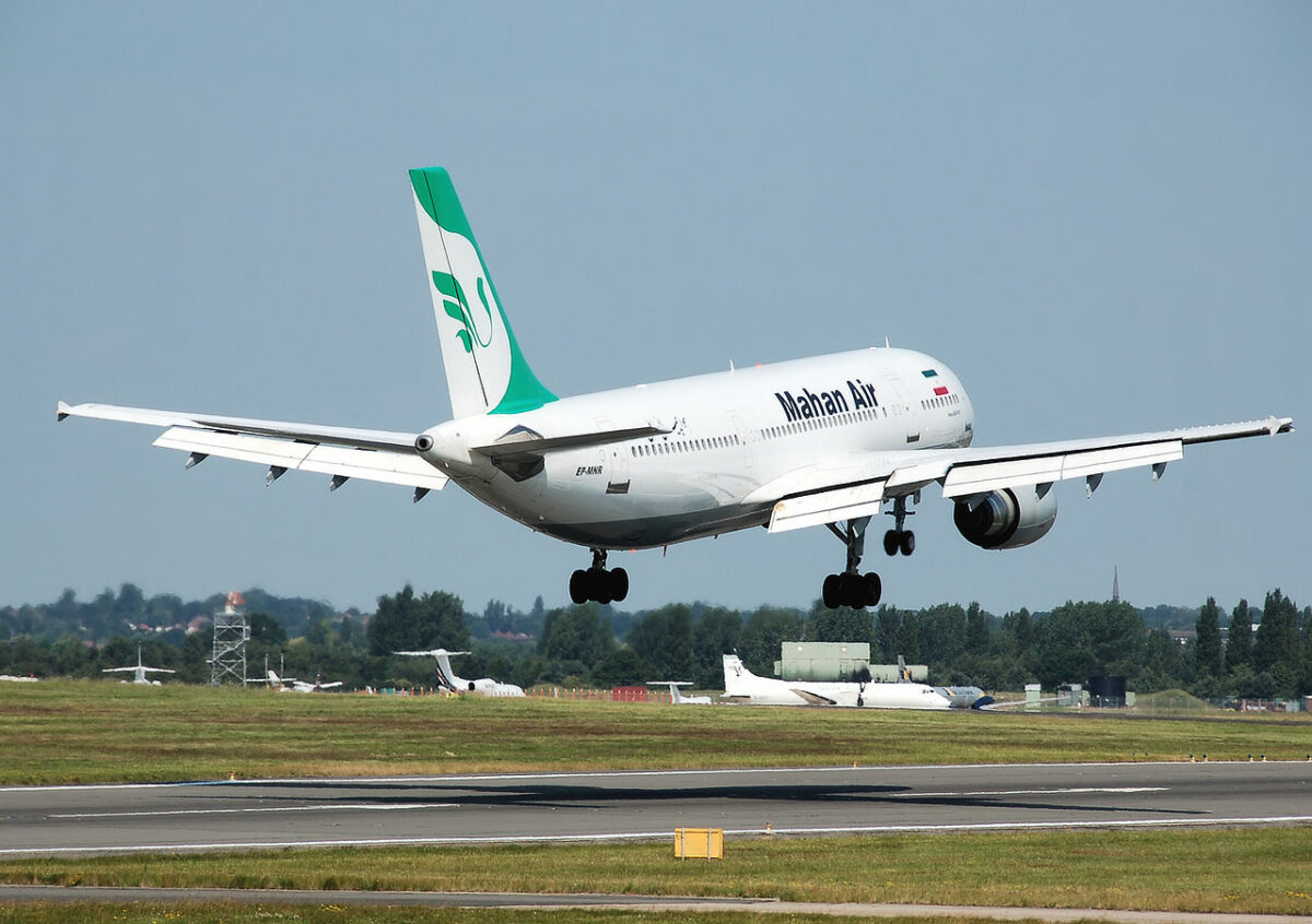 A Mahan Air Airbus A300B4-600 lands at Birmingham International Airport, England. Credit: Adrian Pingstone/Wikimedia Commons.