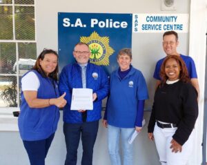 Members of the Democratic Alliance lay criminal charges against Knysna mayor and councillors, 5 Dec 2022.