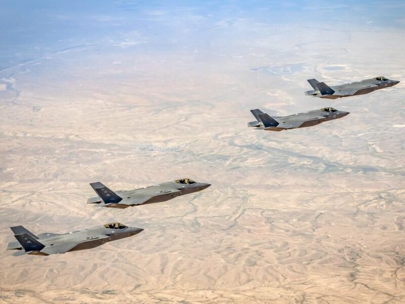 Israeli and American F-35 fighter jets during a joint training exercise. Credit: IDF Spokesperson's Unit.