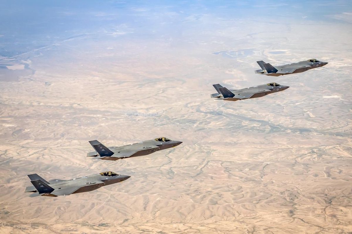 Israeli and American F-35 fighter jets during a joint training exercise. Credit: IDF Spokesperson's Unit.