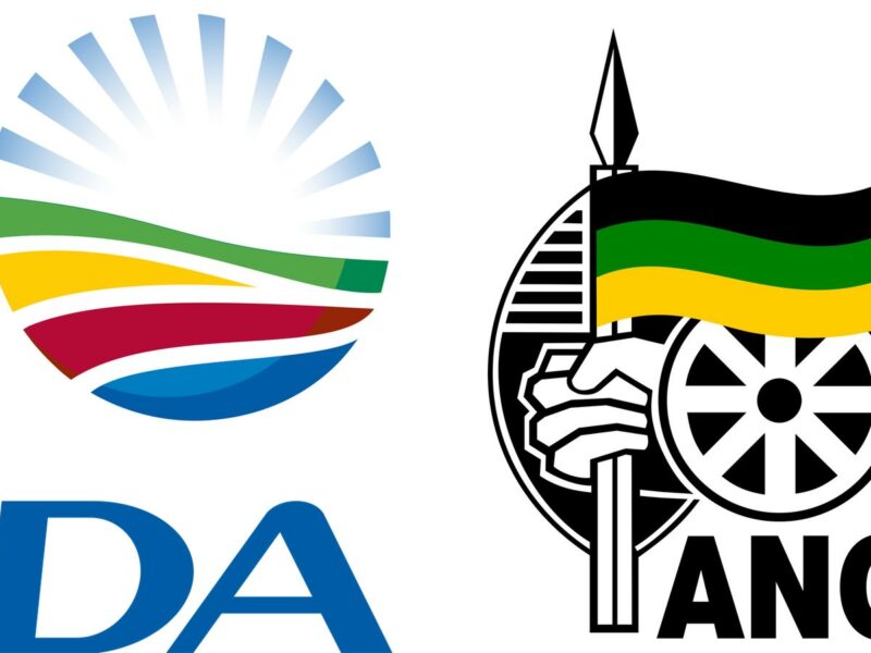 Democratic Alliance (DA) and African National Congress (ANC) logos, commons.
