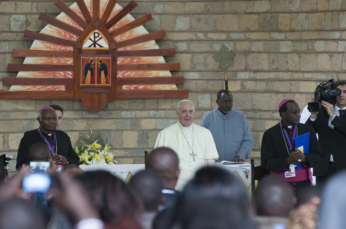 Pope Francis at St. Joseph Kangemi during his trip to Kenya in November 2015. By Trocaire https://creativecommons.org/licenses/by/2.0/deed.en