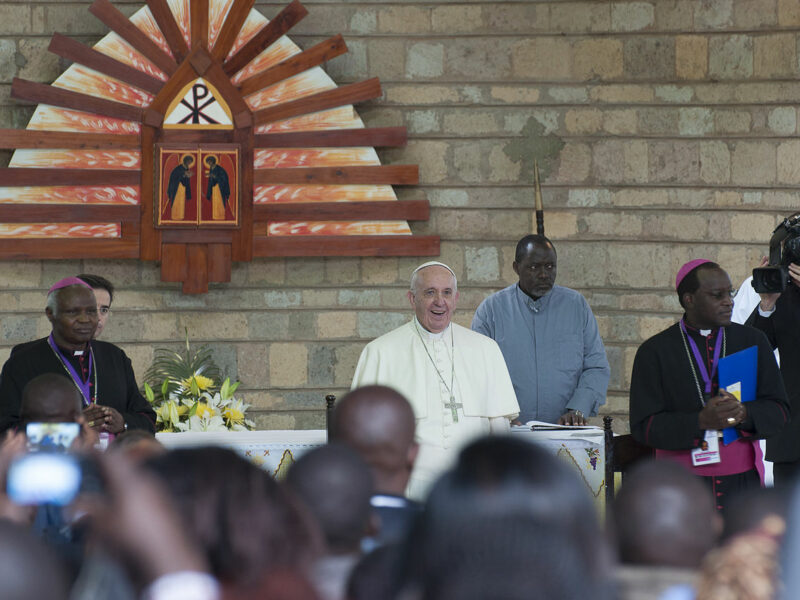 Pope Francis at St. Joseph Kangemi during his trip to Kenya in November 2015. By Trocaire https://creativecommons.org/licenses/by/2.0/deed.en