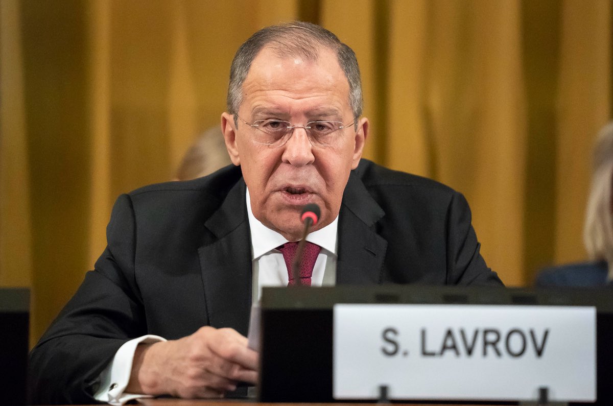Sergey Lavrov Minister of Foreign Affairs of Russia delivers speech at the Conference on Disarmament, 20 March 2019. UN Photo / Emmanuel Hungrecker. https://creativecommons.org/licenses/by-nc-nd/2.0/