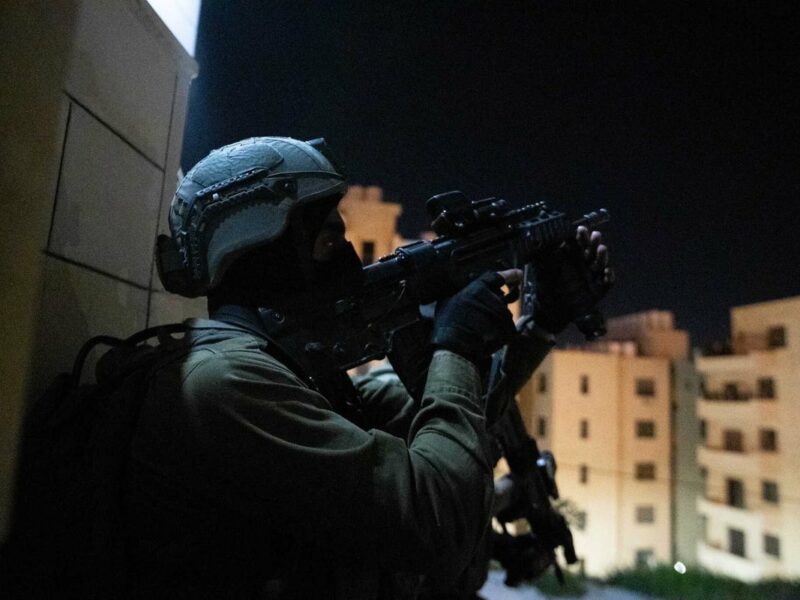 Israel Defense Forces troops conduct counter-terrorism operations in Judea and Samaria, Jan. 23, 2023. Credit: IDF.