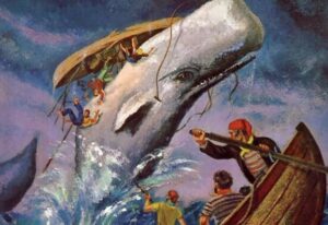 Moby Dick, cover. https://www.historyhit.com/culture/american-publication-moby-dick/ Museon, CC BY 4.0 , via Wikimedia Commons