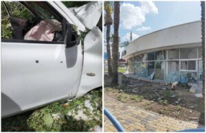 Left: Terror Shooting Hamra Junction, 7 April 2023, Courtesy: SAZF; Right: Rockets Fired from Lebanon land in Israel, 6 April 2023, Courtesy: SAZF.